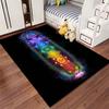 Colorful Chakra Symbols Energy-Inspired Design Non-slip rug suitable for living room and bedroom sofas