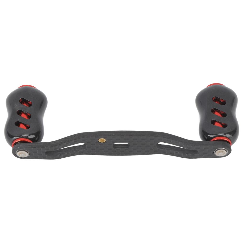 Fishing Reel Handle Carbon Fiber Double Handle Baitcasting Reel Rocker Arm 95mm Replacement for D S A Red