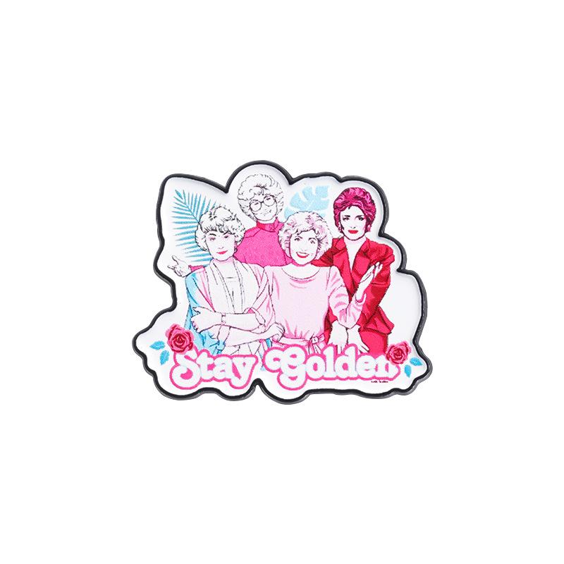 

Trendy Pink Cartoon Character Brooch Versatile Accessory Unique Metal Badge Everyone For