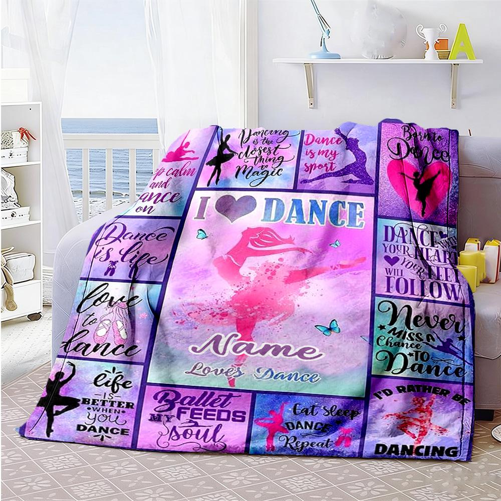 Beautiful Dancer Personalized Name Blanket Gift Personalized Blanket Warmthful Decor Throw For Office Chair Chair Nap Seaside for All Occasions