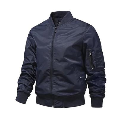 Military Jackets for Men, Monochromatic Bomber Jacket, Outerwear, Aviator Baseball Jackets, Outdoor Clothing, Spring and Autumn