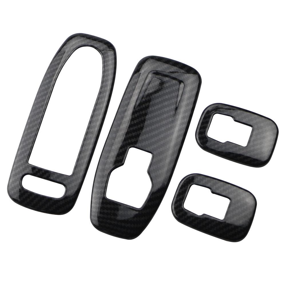 4PCS Windows Lifter Panel Cover Trim for Peugeot 2008 208 2014-2019 ABS Door Window Lift Button Switch Decoration Sticker Accessories
