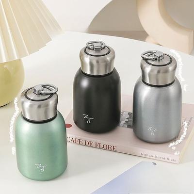 300ML Edelstahl-Vakuumflasche mit Tragegriff Mini-Thermosbecher Auto-Isolierbecher Tragbare Reise-Wasserflasche Kaffeetasse