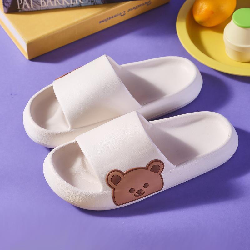 Cartoon Bear Thick-Soled Summer Sandals: Unisex Outdoor & Bathroom Wear