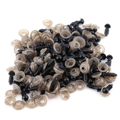 100pcs 6 9 10 12MM Black Plastic Doll Safety Eyes W  Washer For Teddy Bear Felting Toys
