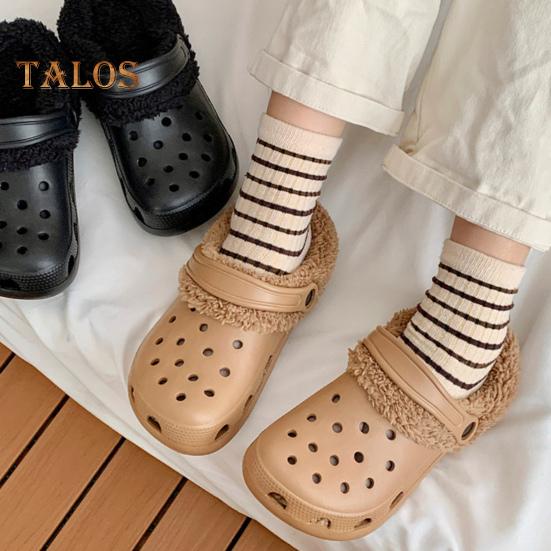 1 par plysj-innleggssåler for tresko Avtagbare, vaskbare tøfler-innleggssåler for ekstraordinær varmekomfort Kaldt vær Vintertresko-undertøy, tresko