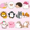 LED Lighted Animals Shoe Charms Pink Hamster Pig Shoe Decorations Pins Women Gifts Dog Cat Penguin Clog Accessories