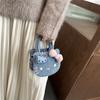 New Cat Face Denim Cartoon Handbag niche crossbody bag Mini Women's handbag Anime Cute Shoulder Tote Bag Versatile Shoulder Bag