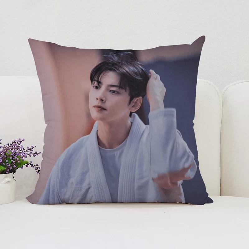 Decorative Pillow Cover 45x45 Cushions Covers C-Cha Eun Woo Fan Gifts Bed Pillowcases Cushion Cover 50x50 Home Decoration Cases