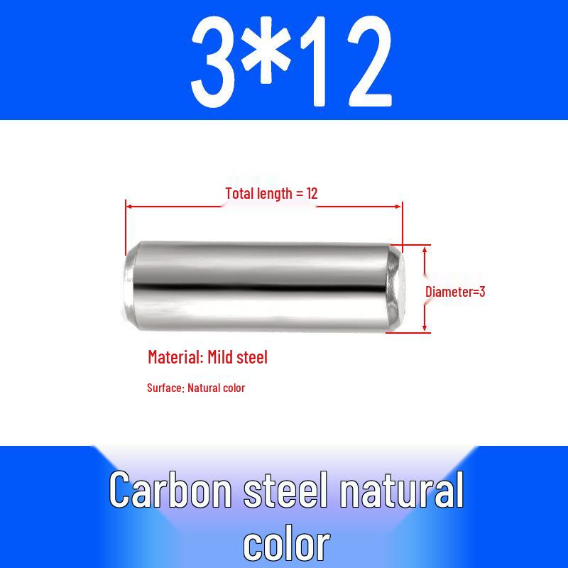 GB119 Iron Cylindrical Positioning Pin - Solid Pin Shaft M3M4M5M6M8M10M12