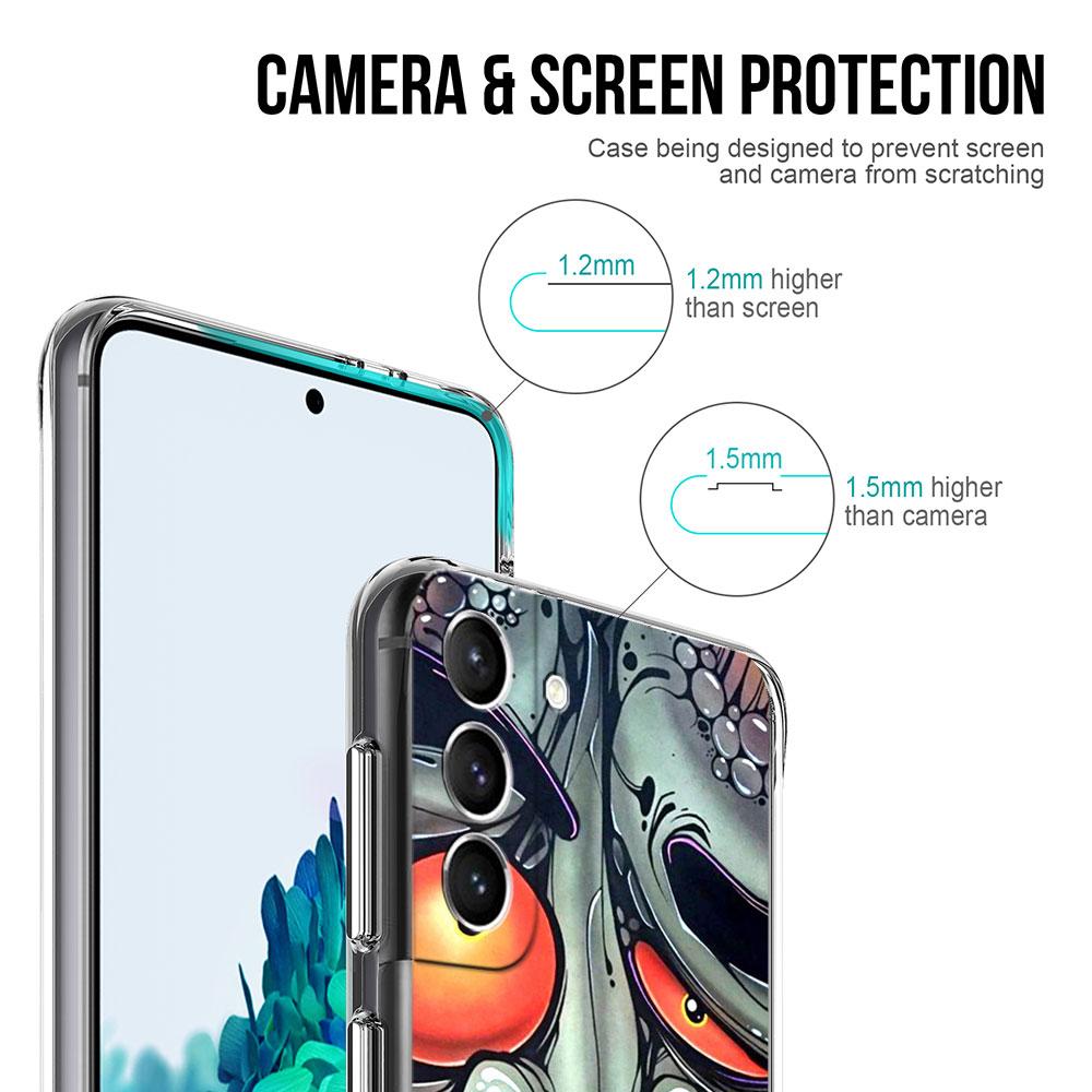 Samurai Oni Mask Cool Clear Case For Samsung Galaxy S22 S20 FE S21 S10 S9 Plus Note 20 Ultra 10 Lite Transparent Phone Shell