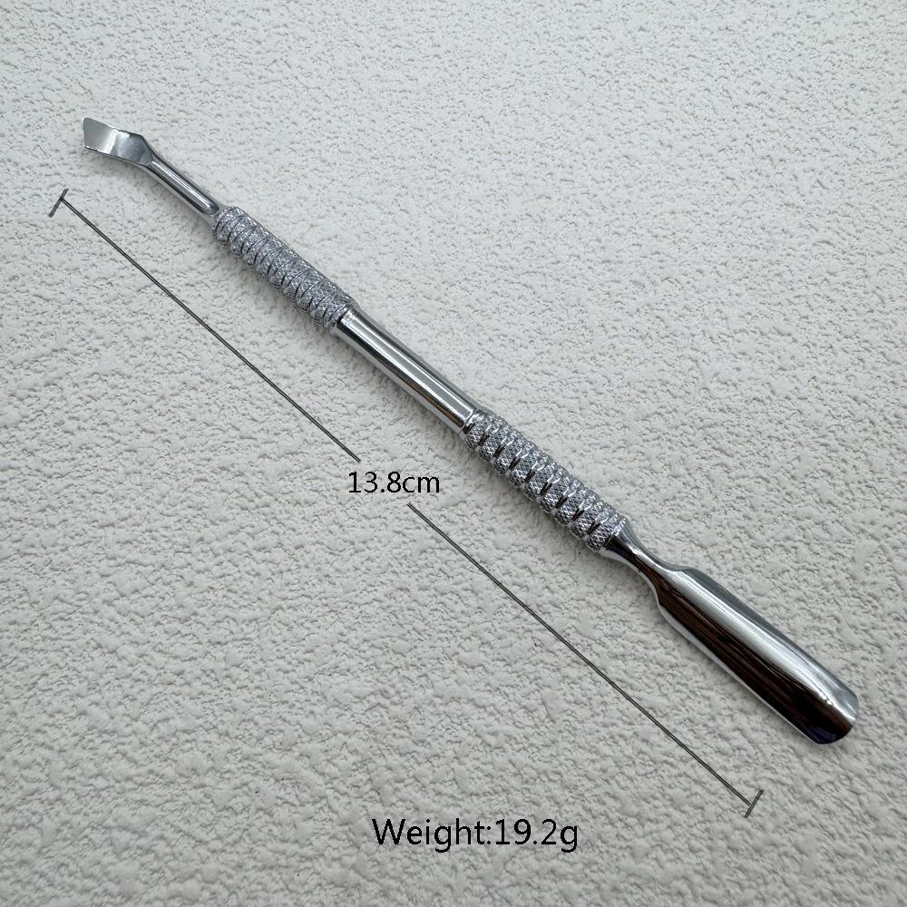 Russian-Style Stainless Steel Double-Ended Nail Cuticle Pusher & Remover Tool
