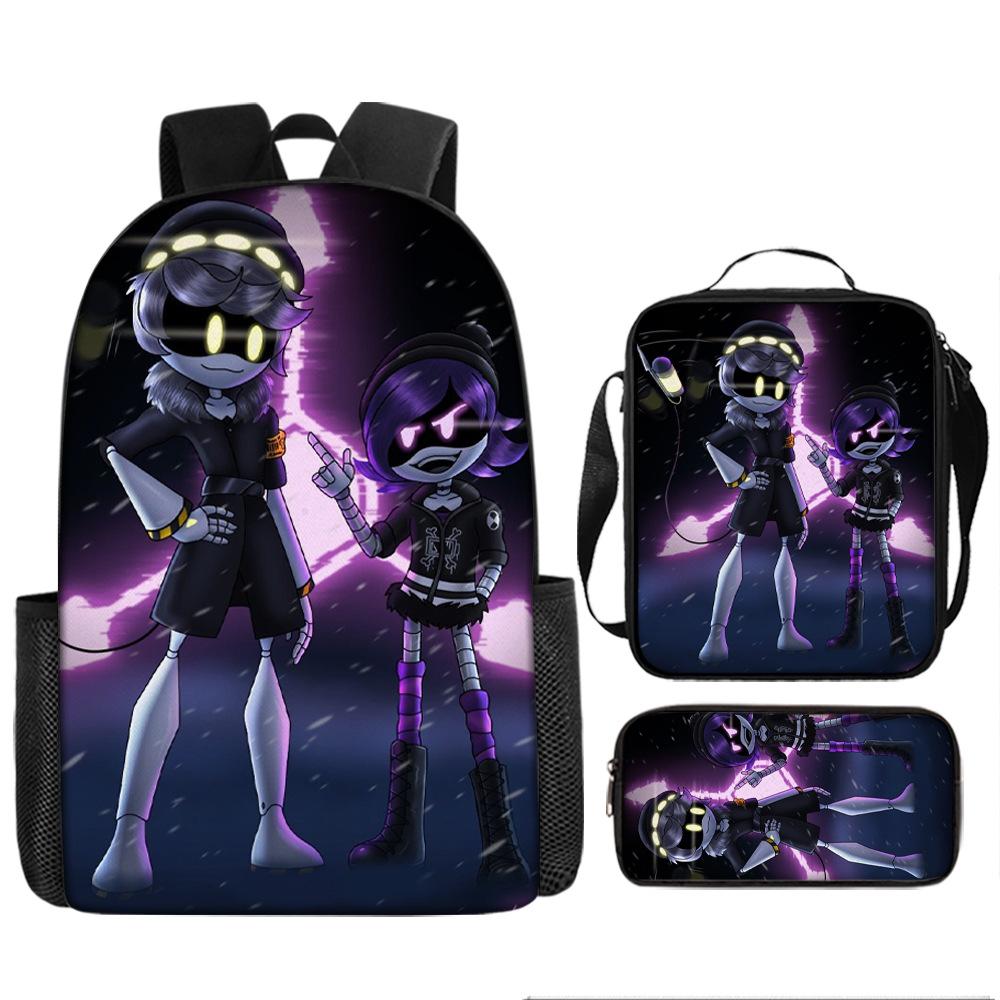Inorganic Killer Children's School Bag Backpack Murder Drones Elementary School Cartoon Backpack Three-piece Set
