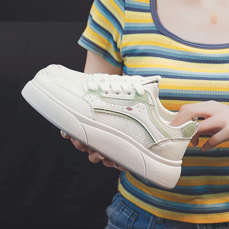 

Летние туфли с сетчатыми вставками Новые низкие туфли Дышащие мягкие туфли Легкие белые туфли Обувь для скейтбординга 35