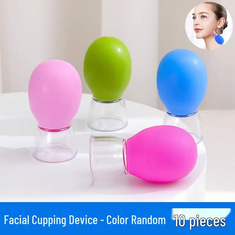 Facial Cupping Device for Face Lifting, Meridian Scraping, and Cupping Massage with Silicone Vacuum Cup