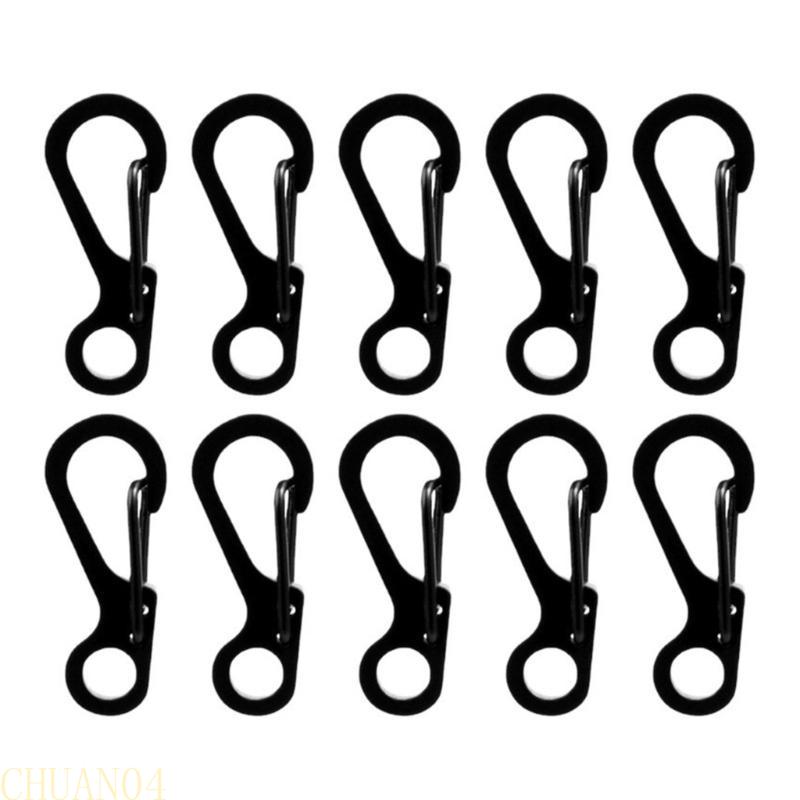 10Pcs Stainless Steels Small Carabiner Clip Spring Snap Keyring Hook for Camping Traveling Hiking Keychains Enduring