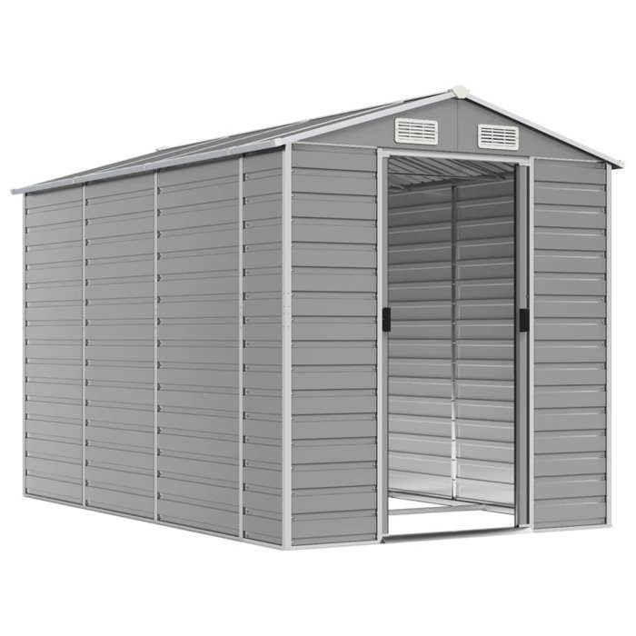 VidaXL Garden Shed, Tool Shed with Handles, Tool Shed with Sloping Roof, Patio Storage Shed, Grey 3188244