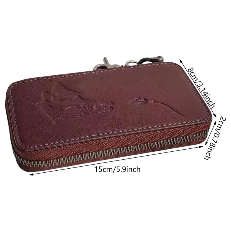 Torba na Przynęty Muchowe Akcesorium Wędkarskie Przynęty Spinner Błystki Przechowywanie Skórzana Torba Pstrąg Muchowy Haczyk Wędkarski Haczyk Twardy Futerał