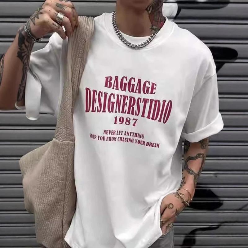 Summer Letter Printing Loose Casual Pullover Cotton T-shirt Women Short Sleeve Harajuku Style All-match Tee Top