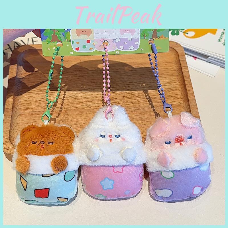 Barbecue Jinnew Sleeping Food Dinosaur Milk Tea Cup Bee Design Plush Keychain