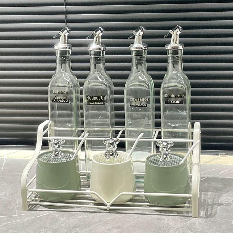 Elegant Ceramic Kitchen Spice Jar Set