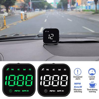 Universal Digital Car HUD Head Up Display GPS Speedometer Gauges Compass USB Port Compass Speed Meter For Car Pickup Trucks