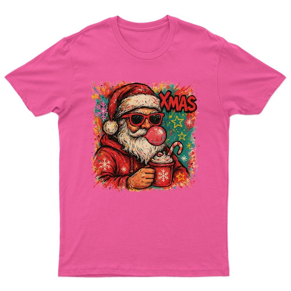 XMAS Santa Coffee Christmas TShirt Unisex Gift Retro Seasonal Funny Claus