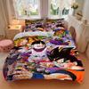 Dragon Ball Heroes Print 3Pcs Bedding Set,Duvet Cover with 2 Bedro,Pillowcase Home Birthday Gift