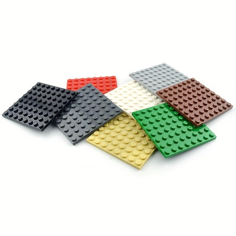 10 ks 8x8 Základové desky stavebních kostek - Oboustranné, kompatibilní s 41539, Proplétací tenké kostky pro STEM učení, DIY projekty, Vzdělávací hračky