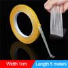 1Roll 5M Double Sided Tape High Viscosity Grid Fiber Transparent Double Sided Tape Sticky Adhesive Fiber Mesh Tape