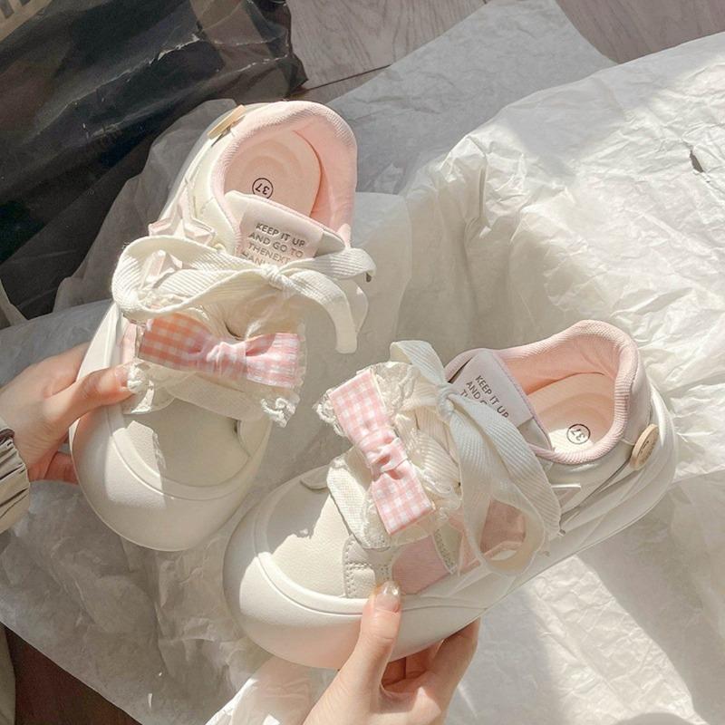 

New Thick-soled Board Shoes for Women Versatile Bread Shoes 35 рожевий