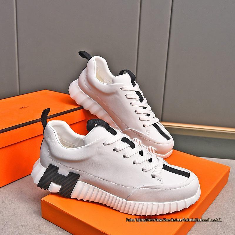 Europäischer & Amerikanischer Stil Herren Freizeit Dicke Sohle Weiße Sportschuhe