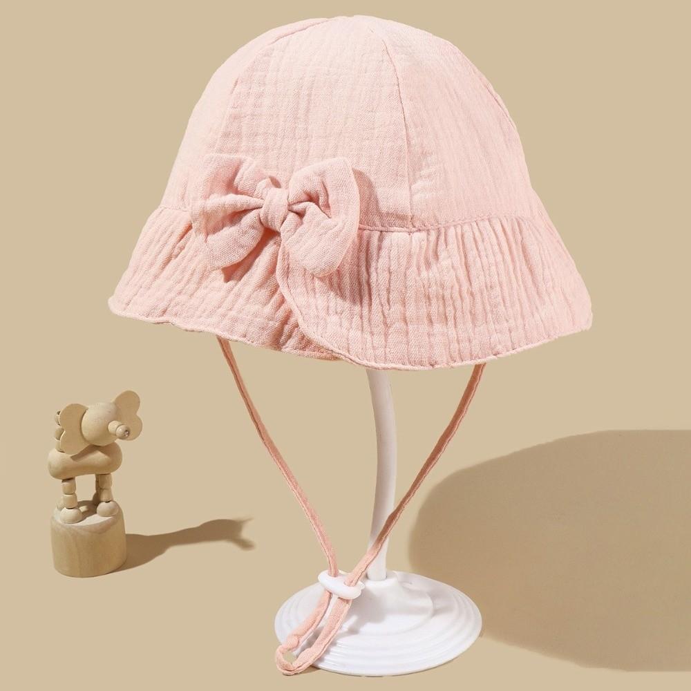 Cute Bowknot Baby Fisherman Hat Adjustable Bucket Cap New Princess Hat  Spring Summer