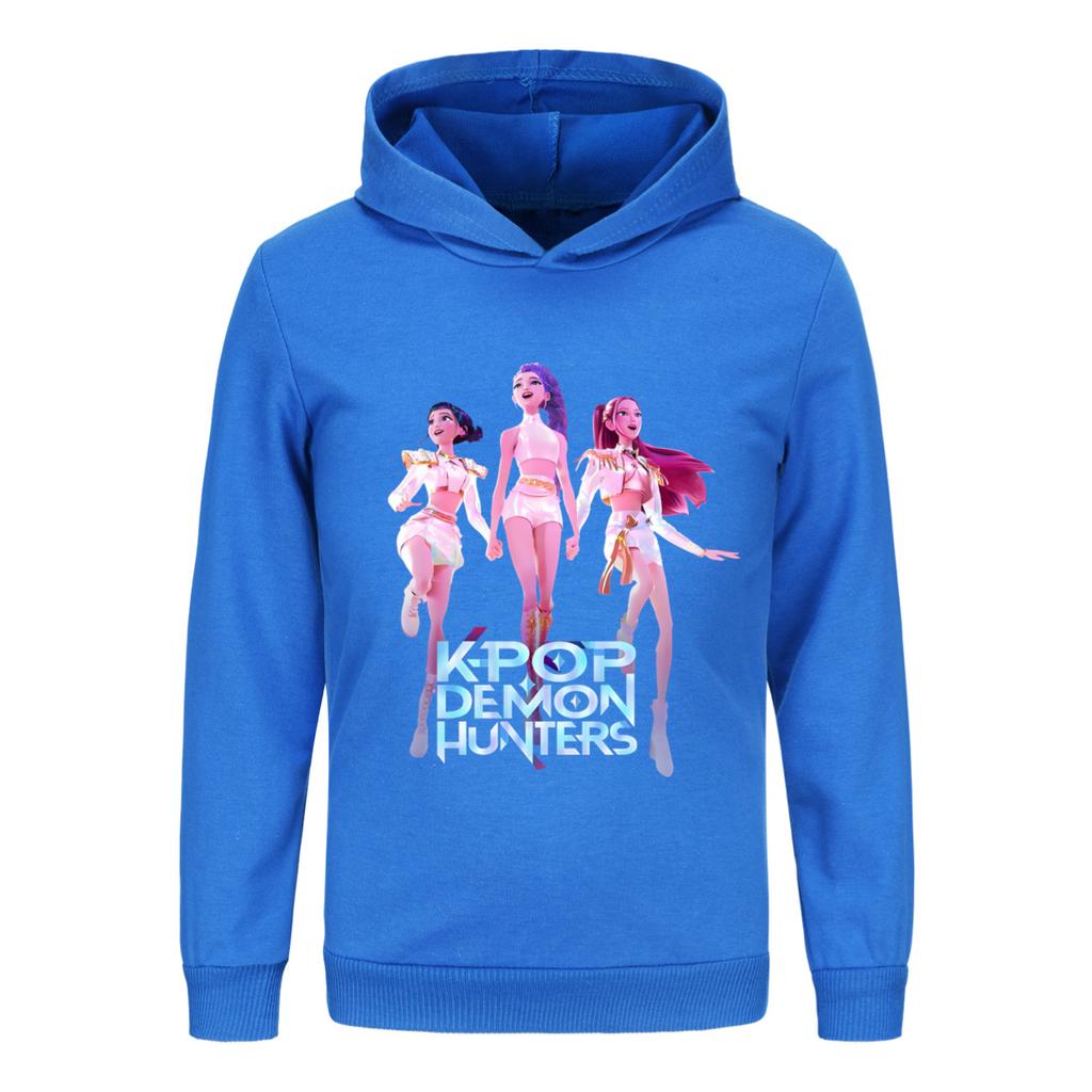 KPop Demon Hunters Huntrix Hoodie Kids Graphic Hooded Sweatshirt Baby Girls Pullovers Hoodies Boys Outerwear Children's Clothing