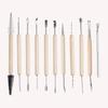36-Piece Pottery & Sculpture Tool Set with Roll-Up Bag