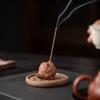 Purple Clay Golden Toad Incense Burner: Zen Desktop Aromatherapy Holder for Home