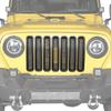 Hooke Road Wrangler Grill Mesh Erts Front Grille Guard Cover Clip-In Matte Black For 1997-2006 Jeep Wrangler TJ & Unlimited (Pack Of 7)