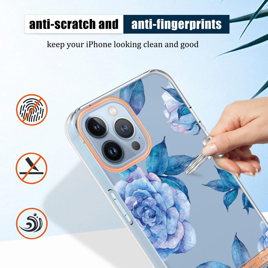 Custodia per telefono antiurto con paraurti trasparente con motivo floreale IMD per iPhone 15 14 Plus 13 12 11 Pro Max XSMAX per Samsung S24 S23 S22 S21Ultra Plus A14 A54