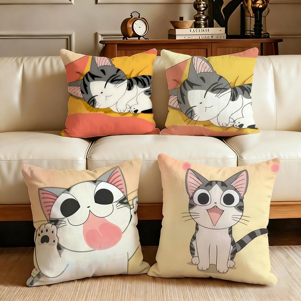 Cute Chis Sweet Home Cushion Cover Cushion Cover Set 4Pcs 50x50 45x45 40x40 Pillowcase Decorative Sofa Home Decor