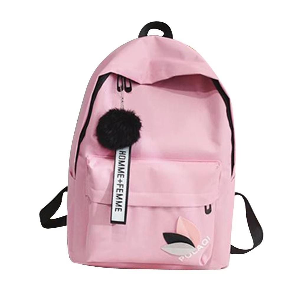 Large Capacity Printed Leaves Backpack Printed Leaves Canvas Rucksack Student Schoolbag  Female