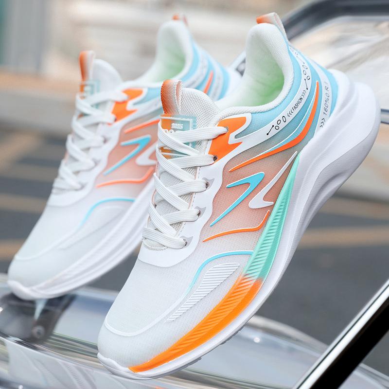 Men's and women's sports shoes summer new mesh breathable running shoes soft sole lightweight student fashion shoes