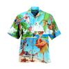Men's Fashion Cool Cute Casual Hawaiian Print Casual Shirt Short Sleeve Top