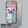 For iPhone 17 Pro Max Case Blue Pink Butterfly Floral Pattern TPU Silicone Soft Cover For iPhone 16 Pro Max 15 14 13 12 11 16E Air