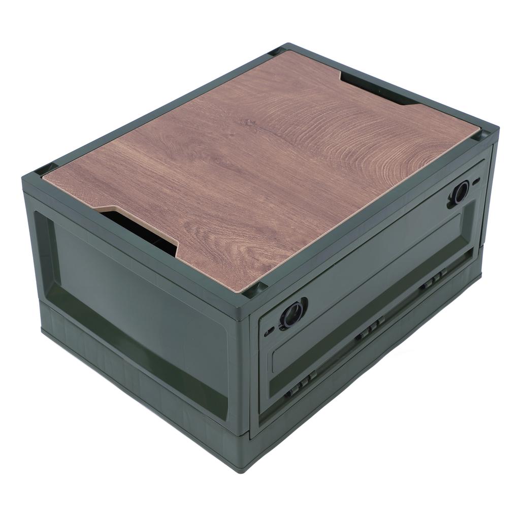 Foldable Camping Storage Box with Lids Versatile Stackable Movable Portable Camping Storage Bin