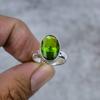 Peridot Gemstone Handmade 925 Sterling Silver Jewelry Ring Size 7 M-285