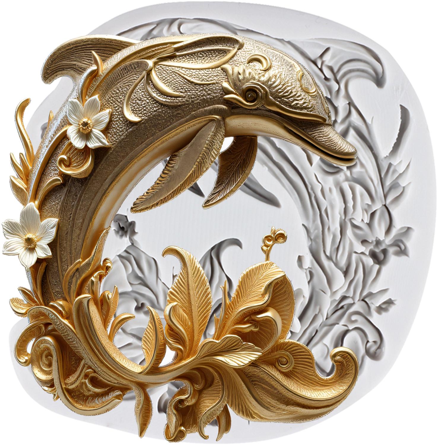 

Marine Theme Silicone Mold Dolphin Conch Octopus Fondant Molds Cake Decorating Tools Theme Cake Dessert Decorated Chocolate Candy Mold