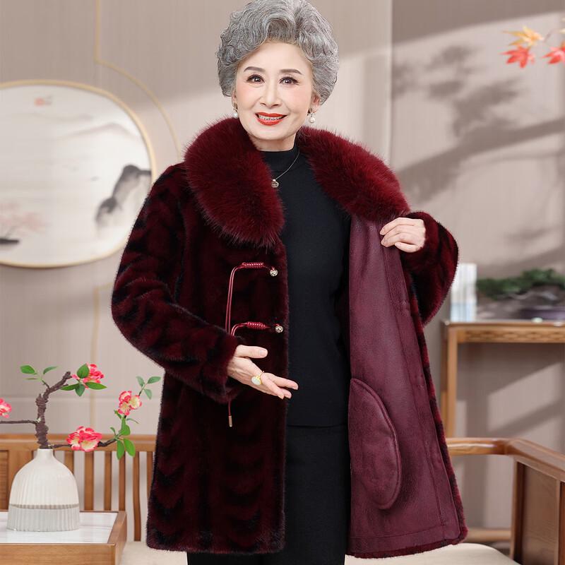 

YUZHAOLIN Жіноча зимова тепла куртка з капюшоном для літніх людей 3XL