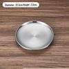 Korean Style Double-Layer Non-Magnetic Stainless Steel Insulated Golden Round Dinner Plate Tray