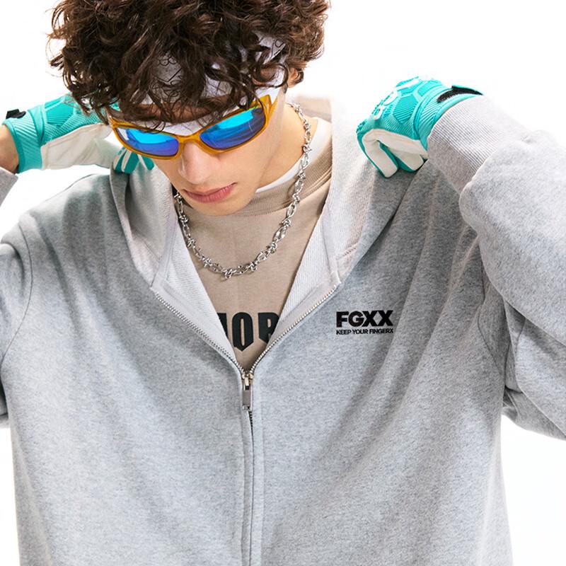 Fingercroxx IT Herren Winter Trendiges Kapuzen-Reißverschluss-Sweatshirt