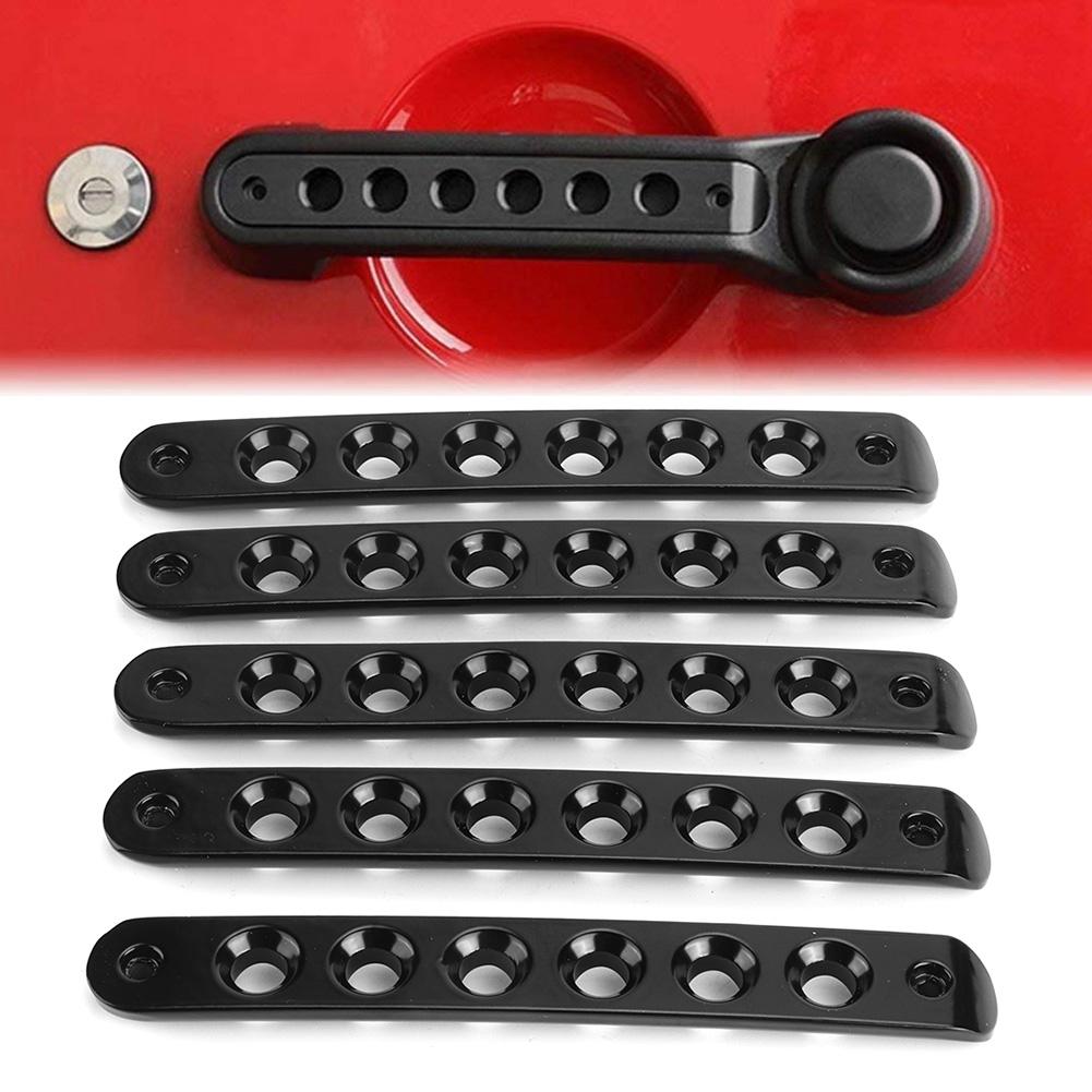 Wkładka uchwytu bocznego drzwi i osłony pokręteł z przyciskami pasują do Jeepa Wranglera Jk Unlimited 07 18